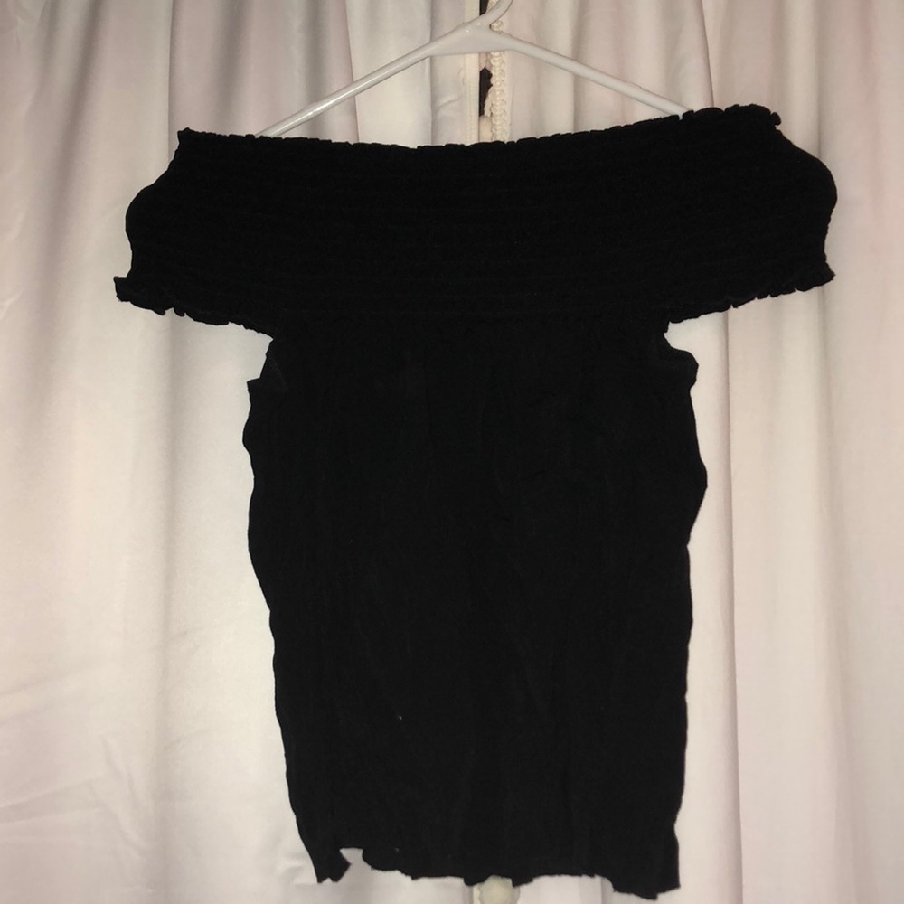 black off the shoulder shirt